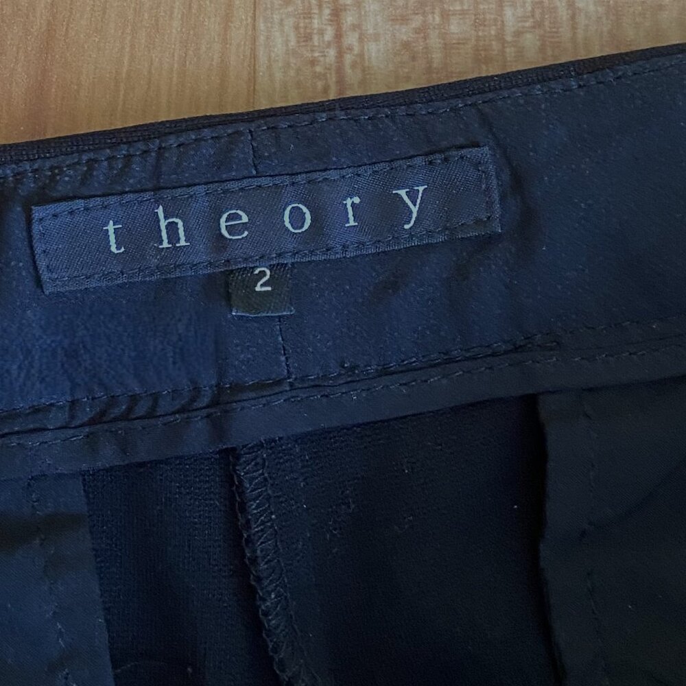 Theory Solid black pants with ankle zip - Picture 6 of 14